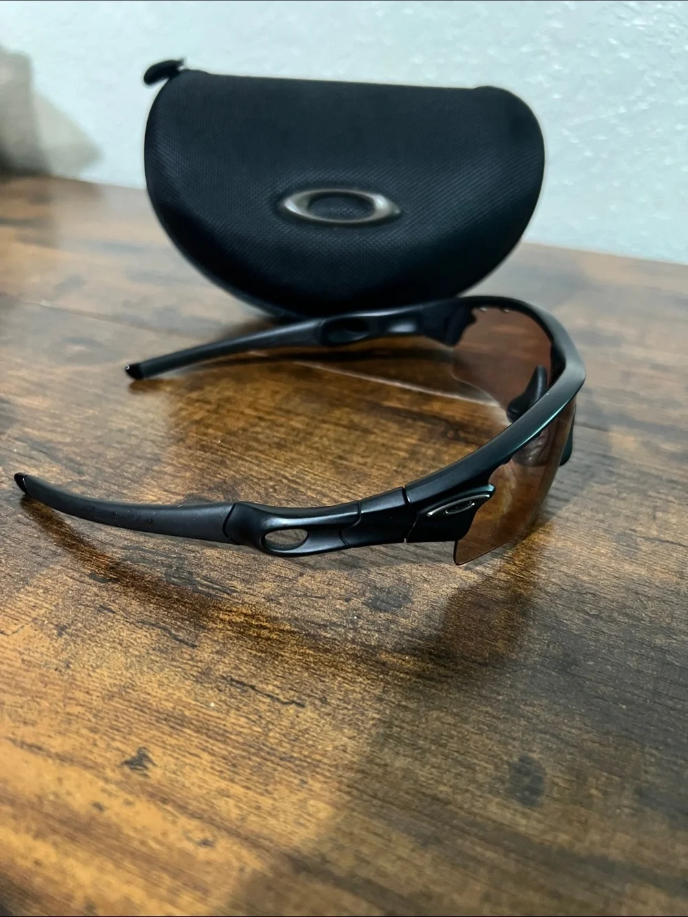 Oakley Radar Black Frame Sunglasses with Brown Lenses